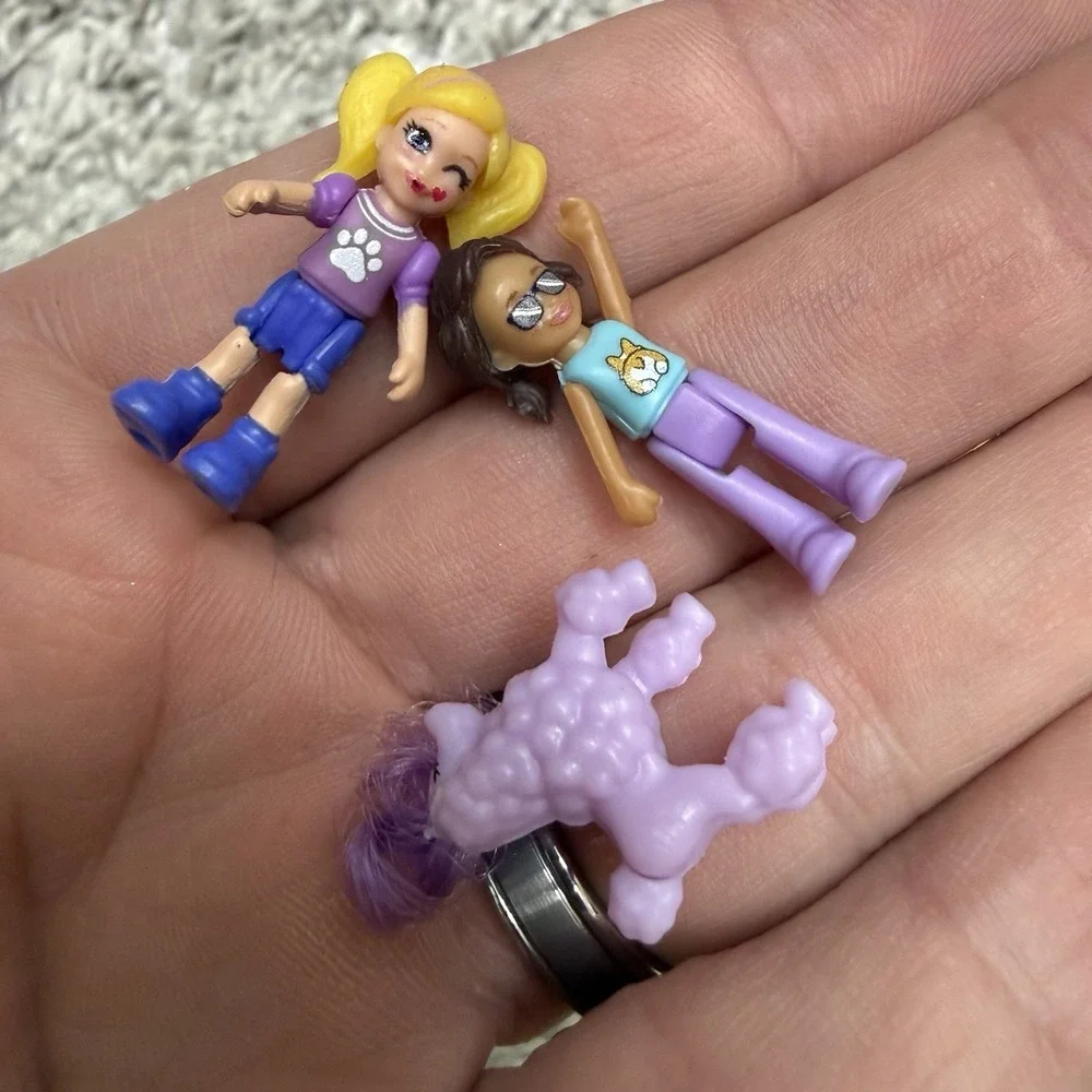 Polly Pockets Corgi Dog‎ playset w/ figures toys AS IS